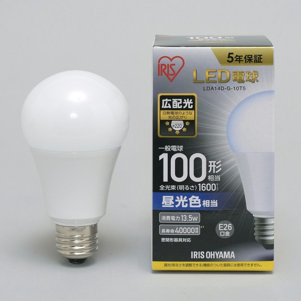 アイリスオーヤマ 照明 LED電球 LED電球 E26 広配光タイプ 昼光色 100形相当(1600lm) / 電化製品 生活家電 ライト・照明 電球・蛍光灯