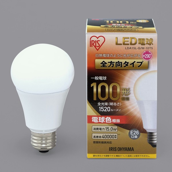 アイリスオーヤマ 照明 LED電球 LED電球 E26 全方向タイプ 電球色 100形相当(1520lm) / 電化製品 生活家電 ライト・照明 電球・蛍光灯