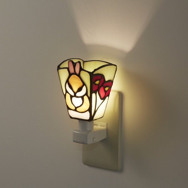 ステンドグラスフットランプ ウサギ / 電化製品 生活家電 ライト・照明 スタンドライト
