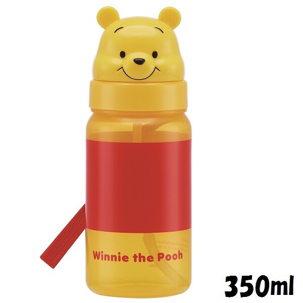 Skater SSPV4 Stainless Steel Children's Water Bottle 12.8 fl oz (380 ml)  Straw Drinking 3D Winnie the Pooh Disney
