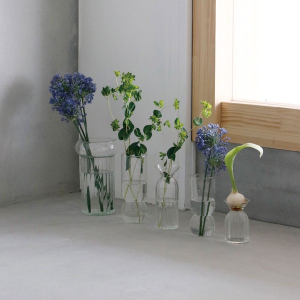 (高さ14cm)リューズガラス クーレライン フラワーベース カラン/リサイクルガラス 花瓶 / 家具・インテリア インテリアグリーン 花瓶・フ