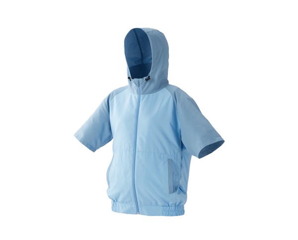 アイリスオーヤマ 作業衣料 クールウェアCASUALセットL(半袖 フード有) / 生活雑貨 工具 安全保護具・作業着 暑さ対策用品