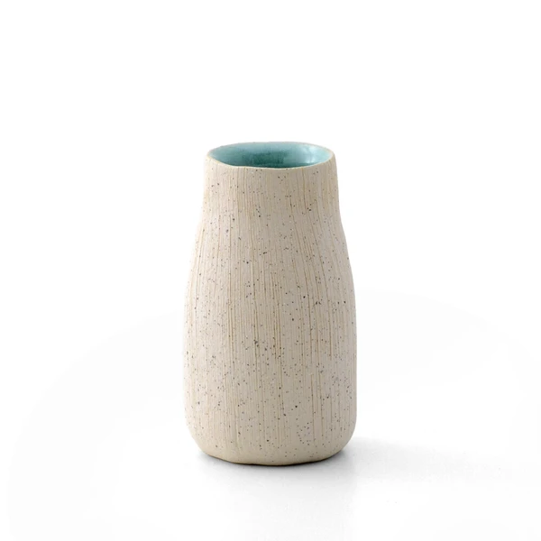 Shigaraki White Asagi Acorn Vase