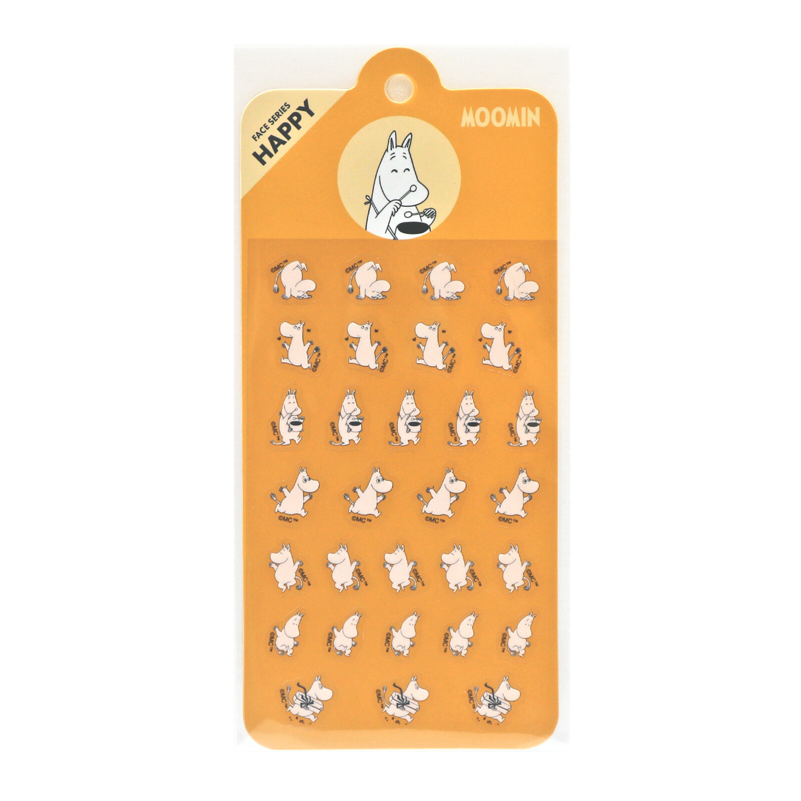 World Craft x Moomin PET Sticker Sheet - Happy Face