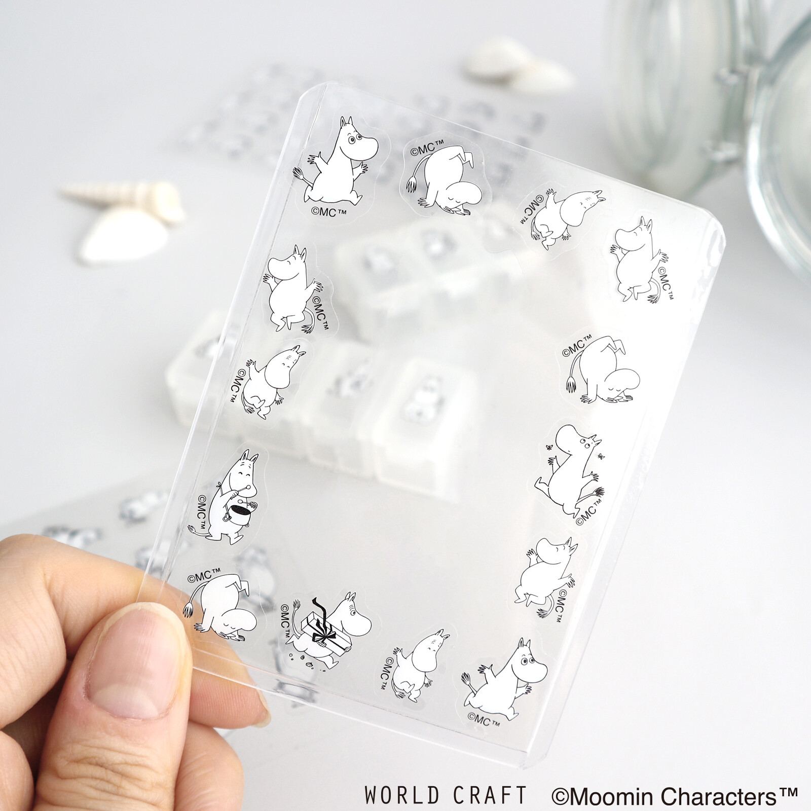 World Craft x Moomin PET Sticker Sheet - Happy Face
